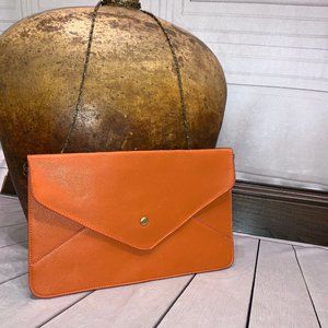 Epic Leather Envelope Bag w Antique Bronze Chain💕